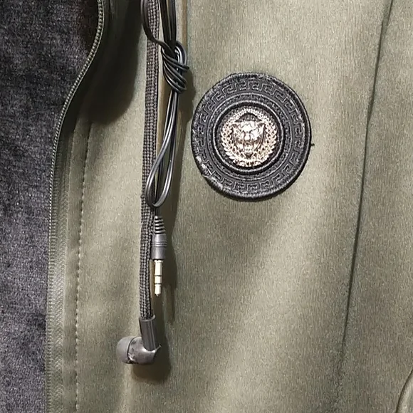 Men's Army green warm coat - Picture 2 of 5